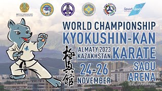 WORLD CHAMPIONSHIP KYOKUSHINKANALMATY 2023 KARATE 2 Tatami [upl. by Larual]