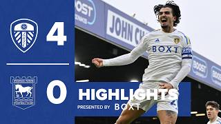 Highlights  Leeds United 40 Ipswich Town  HUGE WIN with goals from Summerville Piroe amp Struijk [upl. by Neelik]