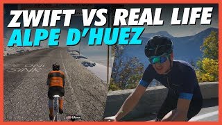 Zwift Vs Real Life Alpe DHuez Challenge [upl. by Niwrad131]