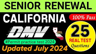 DMV Senior Written Test in California  DMV Senior Written Test  Updated July 2024 [upl. by Breskin]