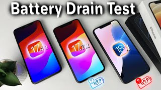 IOS 174 VS 177 VS 181 Battery Drain Life Test iPhone 11 Pro Max [upl. by Westney593]