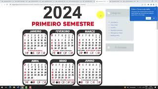 Grade de Calendário 2024 com feriados para baixar Grátis Vetor e PNG [upl. by Lleynad581]