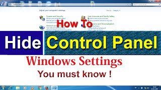 How to hide Control Panel and Windows settings in Windows 10 [upl. by Qiratla389]