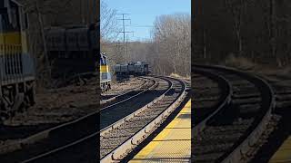 NJT Equipment move through Campbell Hall nyrailfan railway railroad [upl. by Euqinay807]