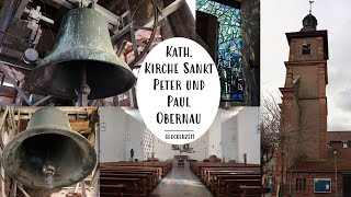 AschaffenburgObernau AB Die Glocken der kath Pfarrkirche Sankt Peter und Paul Turmaufnahme [upl. by Ahsirkal209]