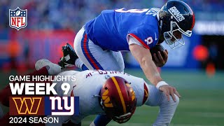 Washington Commanders vs New York Giants Game Highlights  NFL 2024 Season Week 9 [upl. by Hsaniva]