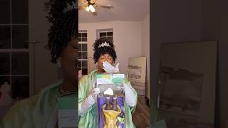 Unboxing Tiana dressed as Princess Tiana [upl. by Dnalevelc]