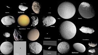 Saturns Moons as Seen by Cassini [upl. by Netsriik]