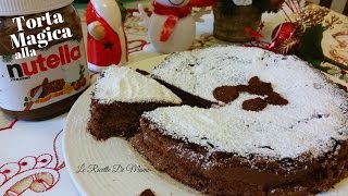 TORTA MAGICA ALLA NUTELLA CON SOLO 2 INGREDIENTI  CON NUTELLA FATTA IN CASA  RICETTA SENZA GLUTINE [upl. by Ardeahp83]