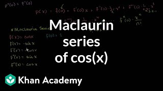 Maclaurin series of cosx  Series  AP Calculus BC  Khan Academy [upl. by Ihcalam189]