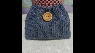 Idea regalo super originale che tutti possono realizzare🎁Mini pochette da borsetta ai ferri facile🧶 [upl. by Nueoht829]