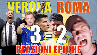 VERONA ROMA 32  Reazioni EPICHE dei TIFOSI Veronesi e Romanisti gianlucavighini [upl. by Salahcin]