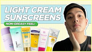 Best LIGHT CREAM Sunscreens ☀️ Combination Skin Friendly Filipino  Jan Angelo [upl. by Ylus]