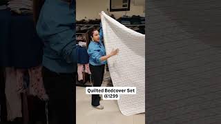 Quilted Bed Cover Set Quiltedbedcoverset brandsshowsha  surplusclothing exportsurplus [upl. by Merkley965]