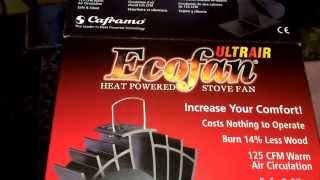 Caframo Ecofan Ultrair Review for Wood Stove Works On Heat Alone [upl. by Sabra]