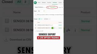 Live Expiry Option Trading  sensex live trading trading sensex [upl. by Siravrat895]