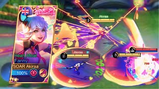 NO EDIT CHALLENGE FANNY VALENTINE SKIN AGGRESSIVE GAMEPLAY [upl. by Gena]