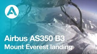 World Record  Mount Everest AS350 B3 landing [upl. by Ahsitruc]