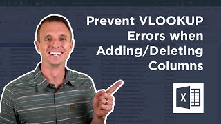 How To Prevent Vlookup Errors When Inserting Or Deleting Columns [upl. by Zildjian]