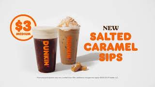 New Salted Caramel Sips from Dunkin’ [upl. by Onaicnop]