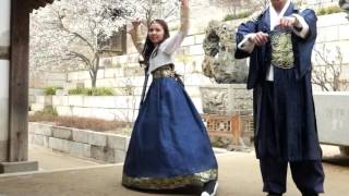 Bombastic Dance  crazy tourists in Korea wearing Hanbok [upl. by Witkin]