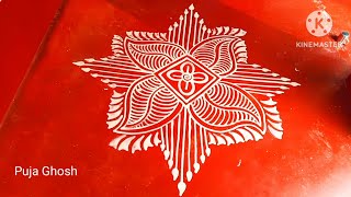 Big Alpona Design 💖 Laxmi Puja Alpana Design 🌺 Big Diwali Rangoli🎨 Big Diwali Muruja Jhoti 🪔Muggulu [upl. by Onra451]