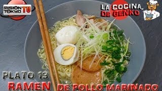 Ramen de pollo marinado  Plato 13  La cocina de Genko Mision Tokyo TV [upl. by Klinges]