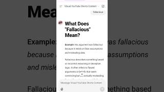 What Does quotFallaciousquot Mean [upl. by Justis]