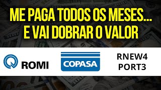 AÇÕES BARATAS com GRANDE POTENCIAL ROMI3 CSMG3 RNEW4 PORT3 DOBRO de DIVIDENDOS com OPÇÕES [upl. by Arella613]