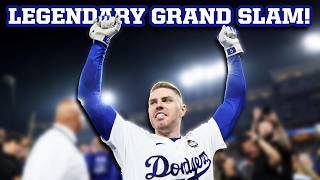 Freddie Freeman hits a walkoff grand slam in the World Series a breakdown [upl. by Ydnor484]