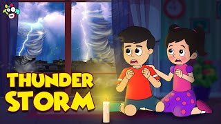 Gattu Chinki and Thunderstorm  Rainy Season  Animated Stories  English Cartoon  PunToon Kids [upl. by Aerdnaed403]