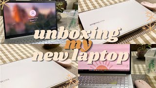 ✦unboxing my laptop✦  Asus VivoBook 15  accessories aesthetic  Muskaan Arora unboxing laptop [upl. by Mauricio]