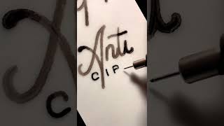 Isograph Calligraphy with a Technical Pen handlettering rotring technicalpen calligraphy art [upl. by Burrow587]