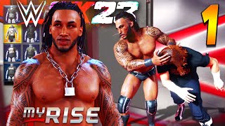 WWE 2K23 MyRISE 1  NEW Storyline  My Wrestler Creation amp FIRST MATCHES [upl. by Sheeran]