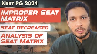 Improper neet pg seat matrix 2024  neet pg seat matrix 2024 published  neet pg seat increase 2024 [upl. by Picco]