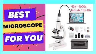 40X4000X Monocular Optical biological Microscope Elementary School Science [upl. by Nayra]