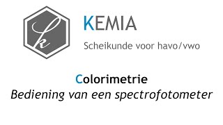 Colorimetrie Bediening van een spectrofotometer [upl. by Othelia]