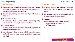 Abstract Class – Java Programming [upl. by Reed709]