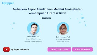 Webinar Perbaikan Rapor Pendidikan Melalui Peningkatan Kemampuan Literasi dan Numerasi Siswa [upl. by Ttirb201]