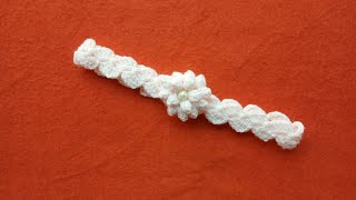 How to crochet an easy baby headband tutorial for beginners [upl. by Pas]