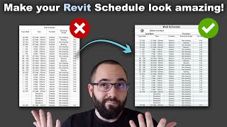 Revit Schedule Formatting Tips [upl. by Matthiew]