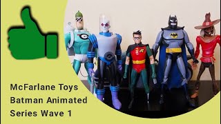 McFarlane Toys Batman Animated Series Batman Robin scarecrow Mr Freeze and Condiment King [upl. by Wolf]