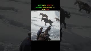 Dutch Will React If Arthur Chooses Not To Use Gun rdr2 reddeadredemption2 gaming fyp shorts [upl. by Richella]