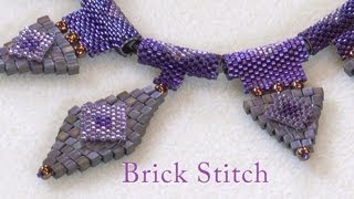 Artbeads Quick Tutorial  Brick Stitch Seed Bead Technique with Leslie Rogalski [upl. by Snowber]