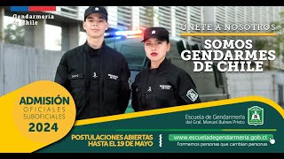 Escuela de Gendarmería abre su proceso de admisión 2024 [upl. by Hazel105]