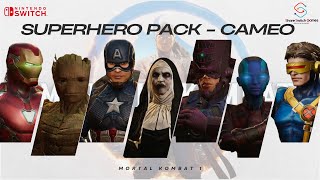 NINTENDO SWITCH REVIEW CAMEO SUPERHERO PACK  MORTAL KOMBAT 1 [upl. by Notyrb]