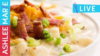 One Pot Loaded Baked Potato Soup Recipe  LIVE [upl. by Marris]