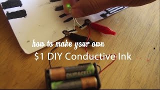 1 DIY Conductive Ink and Paint Non Toxic homemade cheap  Makerboatcom [upl. by Farl373]