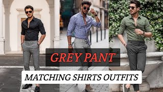 Top 10 grey pant matching shirt  grey pant combination shirt  Matching shirts the stylish guru [upl. by Ylram]