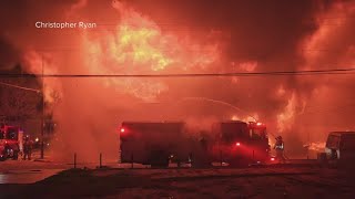 Fire guts blighted building in Treme [upl. by Just]